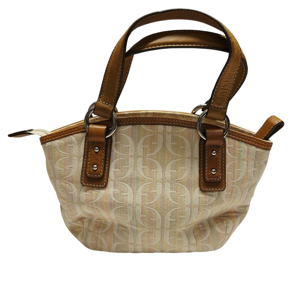 Fossil Beige/Tan Logo Jacquard Satchel